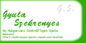 gyula szekrenyes business card